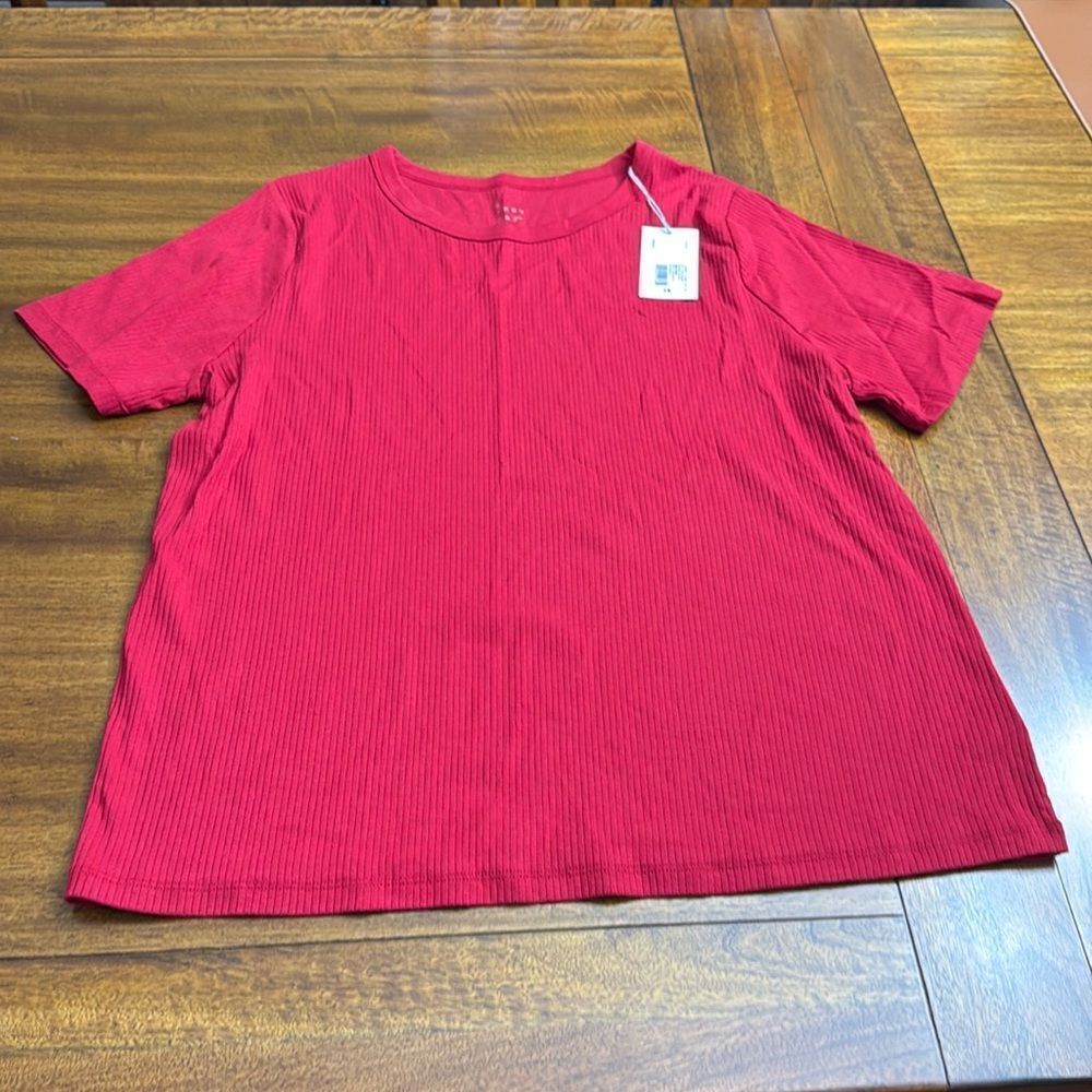 A New Day Ribbed T-Shirt Size 1X